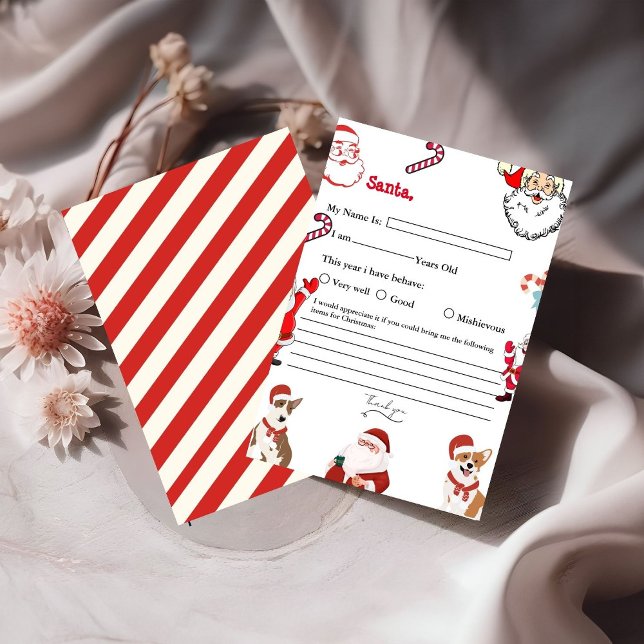 Letter To santa Kids Christmas Wish List Card (Creator Uploaded)