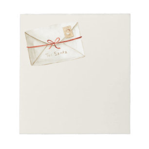 Letter To Santa Red White Stripes Christmas Notepad