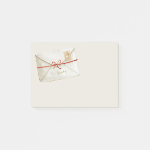 Letter To Santa Red White Stripes Christmas Post-it Notes