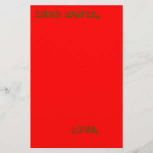 Letter to Santa stationery