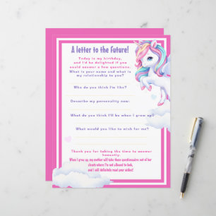 "Letter to the Future" game for a magical birthdау