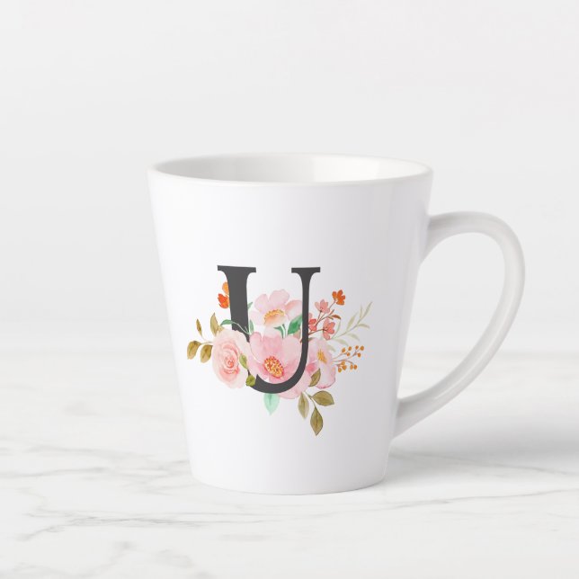 Letter U Latte Mug (Right)