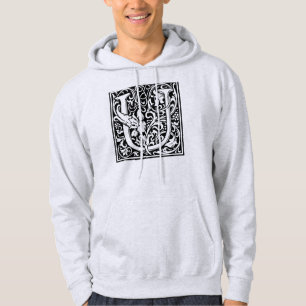 Letter U Mediaeval Monogram Art Nouveau Hoodie