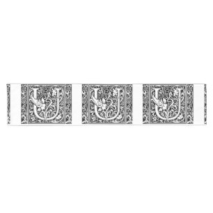Letter U Mediaeval Monogram Art Nouveau Short Table Runner