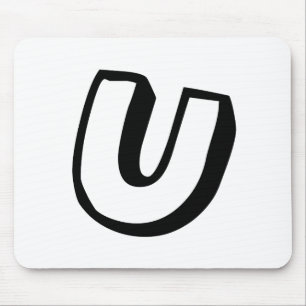 Letter U Mouse Pad