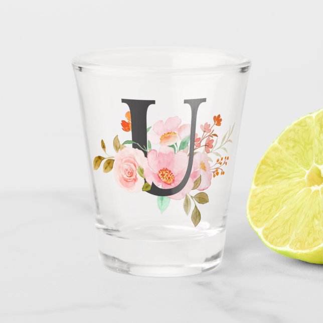 Letter U Shot Glass (Front)