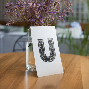 Letter U Stone Wall Invitations