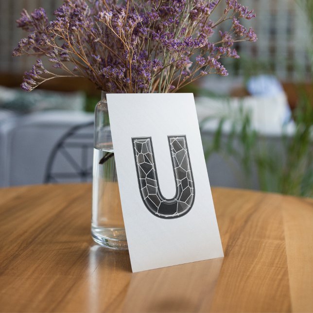 Letter U Stone Wall Invitations (Creator Uploaded)
