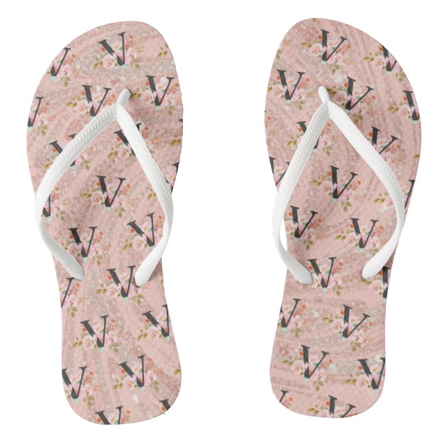 Letter V Jandals (Footbed)