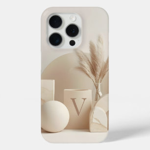 Letter V Minimal Monogram Phone Case – Aesthetic N