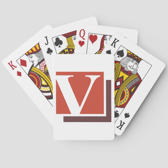 Letter V Playing Cards (Back)