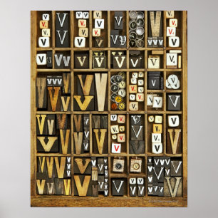 Letter V Poster