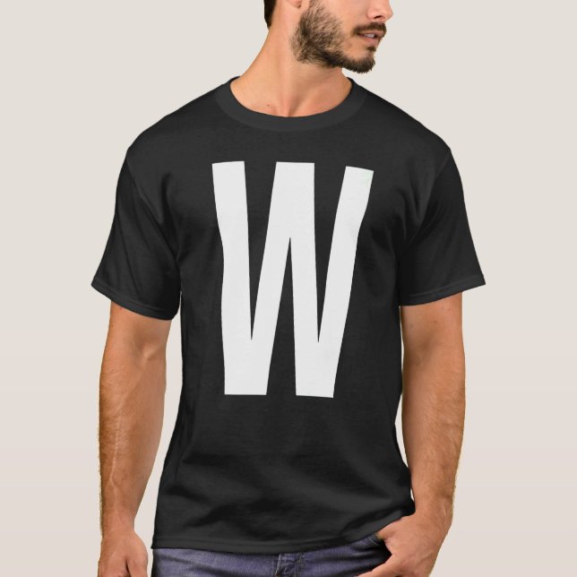 LETTER W ALPHABET MONOGRAM INITIAL T-Shirt (Front)