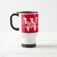 Letter W Christmas Monogram Initial Name Red 