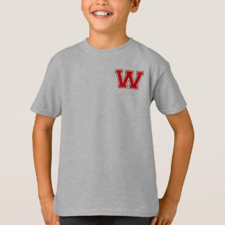 Letter W - Initial Name Alphabet Monogram T-Shirt