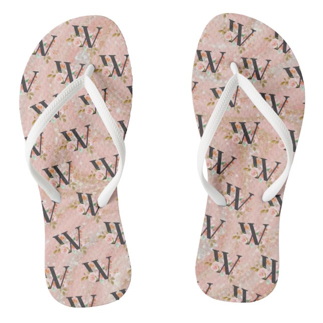 Letter W Jandals (Footbed)