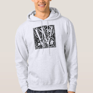 Letter W Mediaeval Monogram Art Nouveau Hoodie