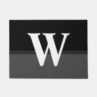 Letter W Monogram Black Grey