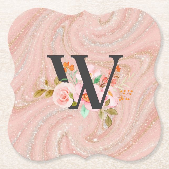 Letter W Paper Coaster (Front)