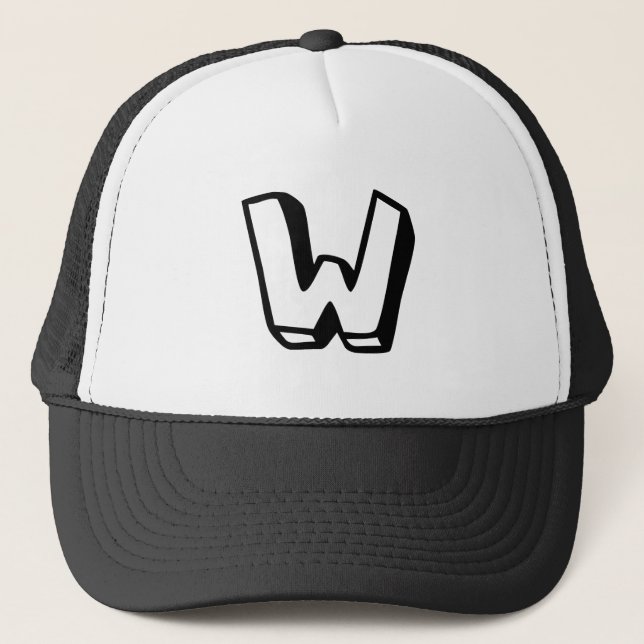 Letter W Trucker Hat (Front)