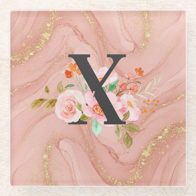 Letter X Glass Coaster (Front)