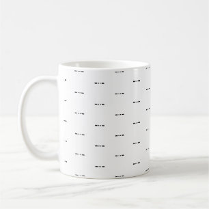 Letter X in Black Morse Code Alphabet Coffee Mug