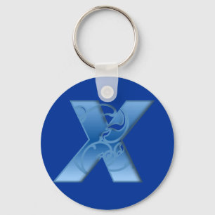 Letter X Key Ring