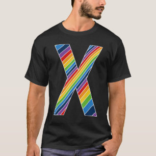 Letter X Lesbian Gay Pride Bisexual Trans Letter X T-Shirt