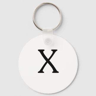Letter X Monogram Keychain
