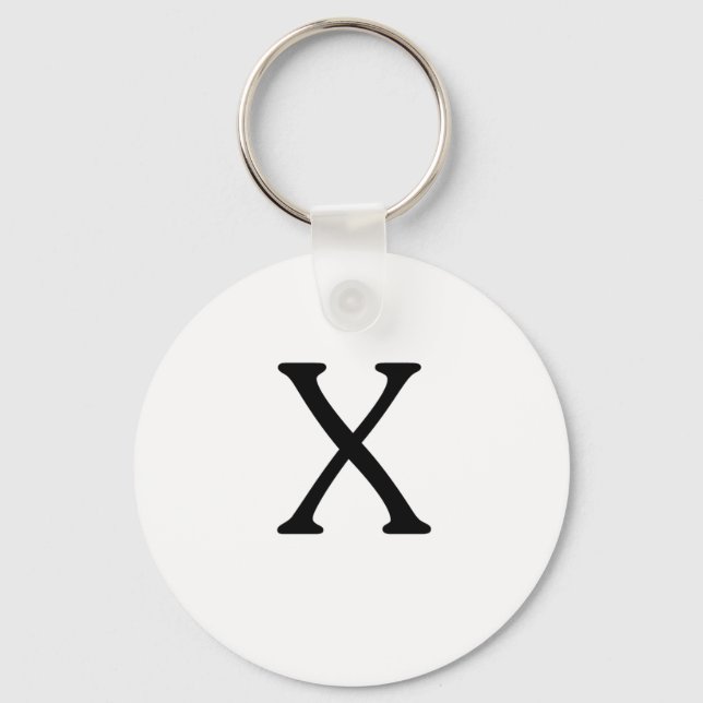Letter X Monogram Keychain (Front)