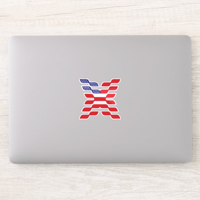 Letter X Monogram USA Flag (Computer)