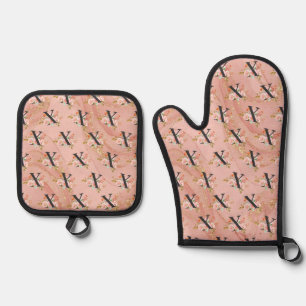 Letter X Oven Mitt & Pot Holder Set