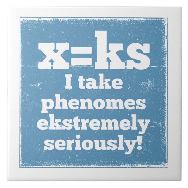 letter x phenome ks sound phonics tile (Front)