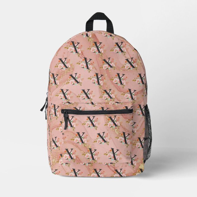 Letter X Printed Backpack (Front)