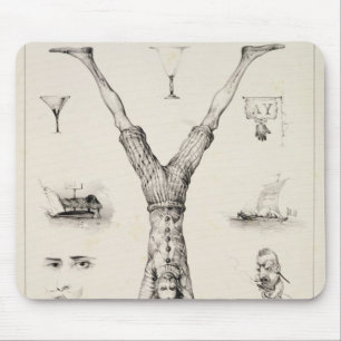 Letter Y from an alphabet primer Mouse Pad
