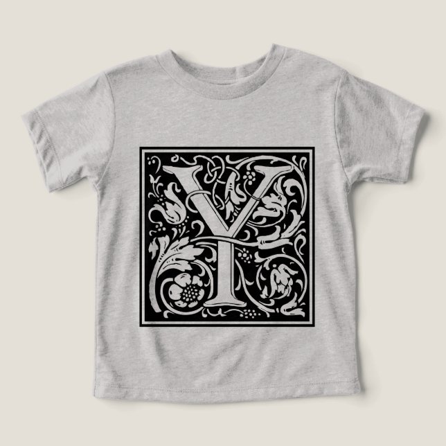 Letter Y Mediaeval Monogram Art Nouveau (Design Front)