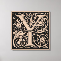 Letter Y Mediaeval Monogram Art Nouveau