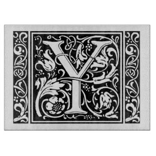 Letter Y Mediaeval Monogram Art Nouveau Cutting Board