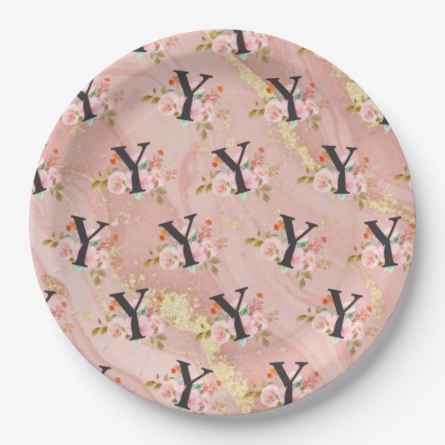 Letter Y Paper Plate (Front)