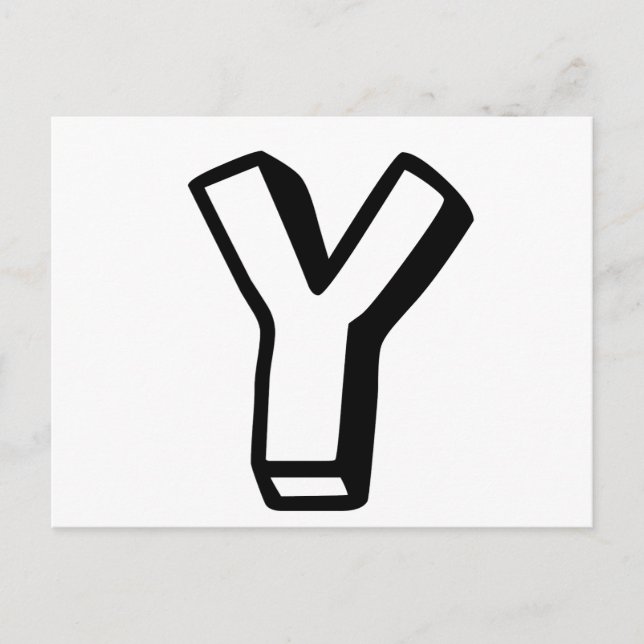 Letter Y Postcard (Front)