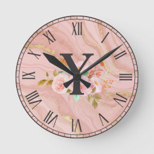Letter Y Round Clock