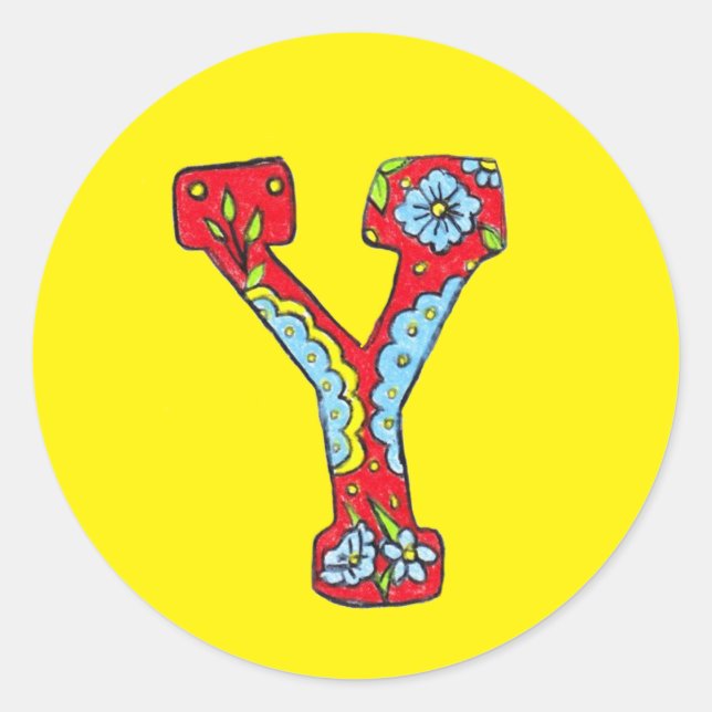Letter Y sticker (Front)
