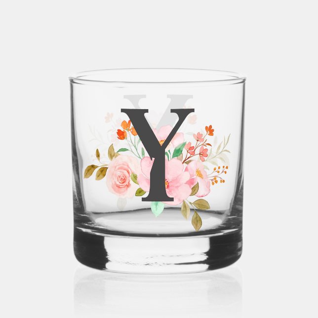 Letter Y Whiskey Glass (Front)