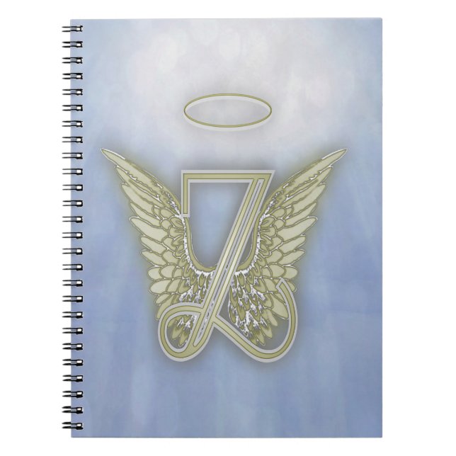 Letter Z Angel Monogram Spiral Notebook (Front)