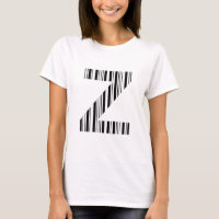 LETTER Z BAR CODE First Initial Barcode Pattern