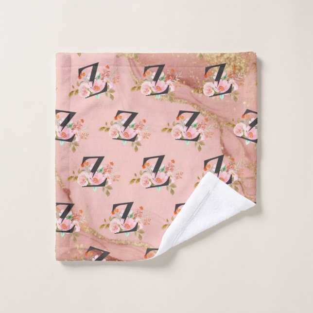 Letter Z Bath Towel Set (Wash Cloth)