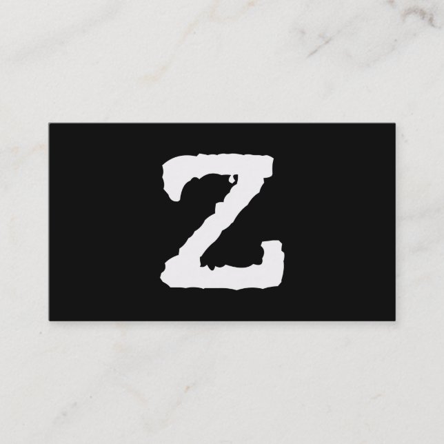 Letter Z Business Card (Front)