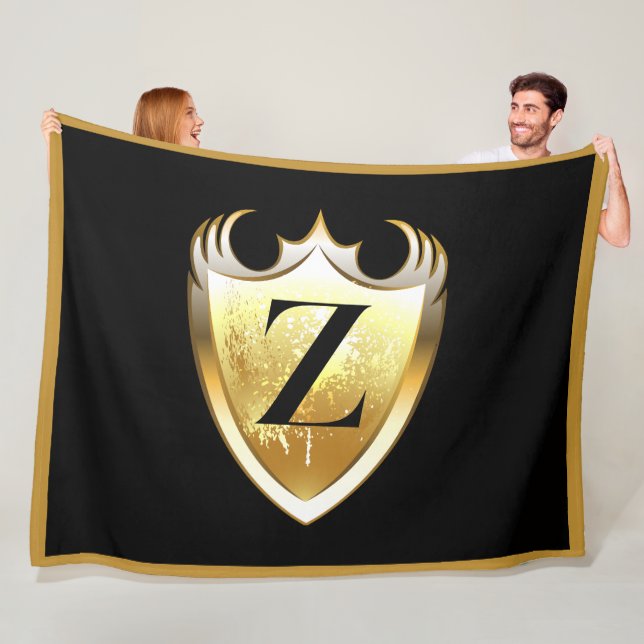 Letter Z Capital Alphabet Fleece Blanket (In Situ)