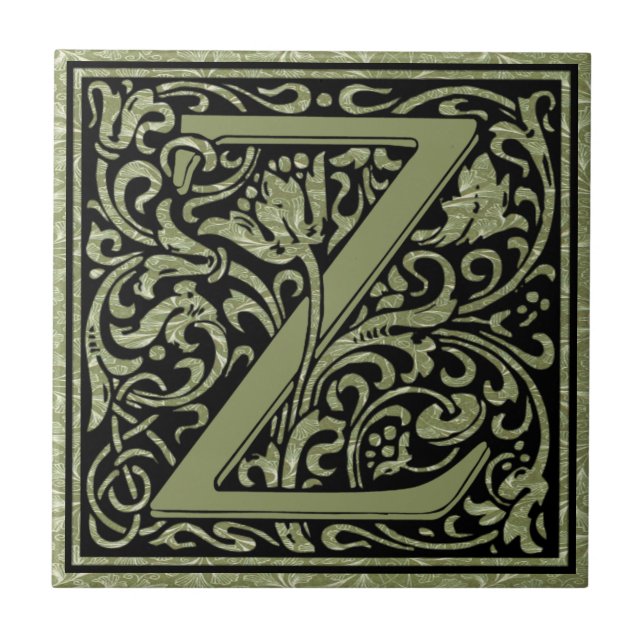 Letter Z  First Letter Monogram Tile (Front)