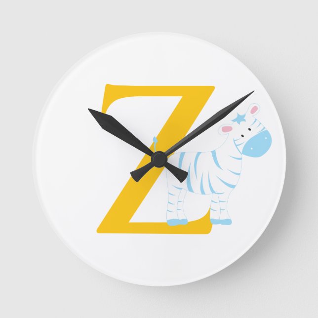 Letter Z Initial Clock (Front)